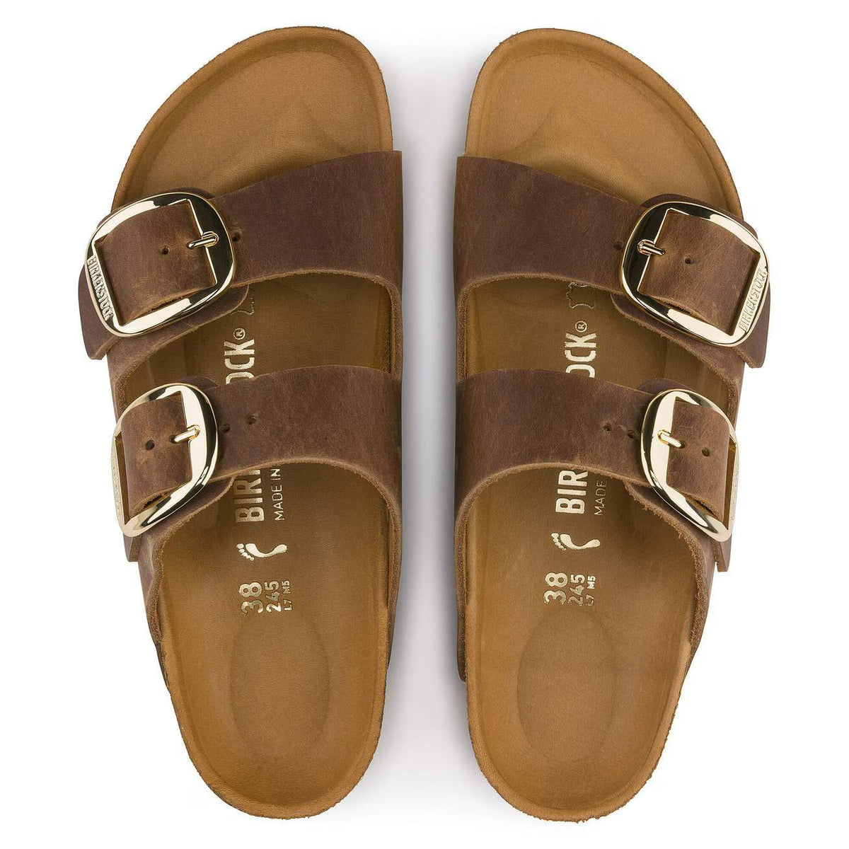 Birkenstock Women's Arizona Big Buckle  Oiled Leather - Cognac