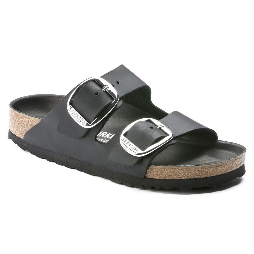 Birkenstock Women's Arizona Big Buckle Oiled Leather Sandal - Black