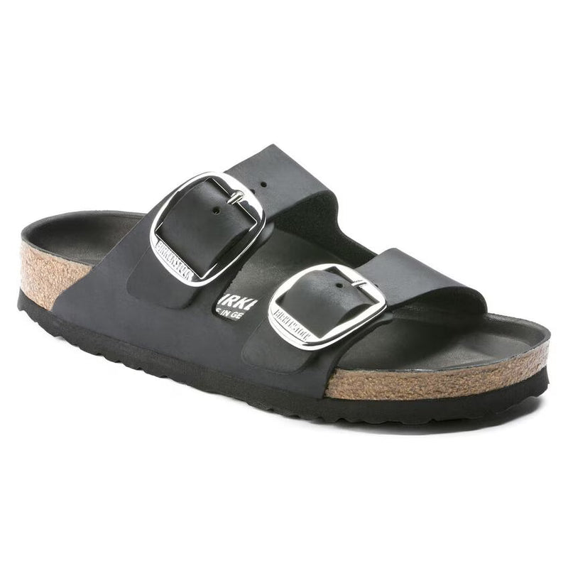 Birkenstock Women's Arizona Big Buckle Oiled Leather Sandal - Black