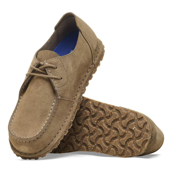 Birkenstock Men's Utti Lace  Suede Leather - Gray Taupe