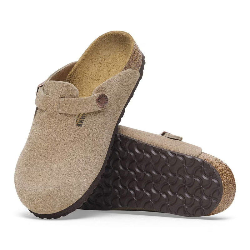 Birkenstock Kids Boston Suede Leather - Taupe