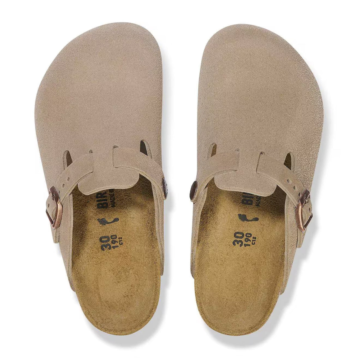 Birkenstock Kids Boston Suede Leather - Taupe