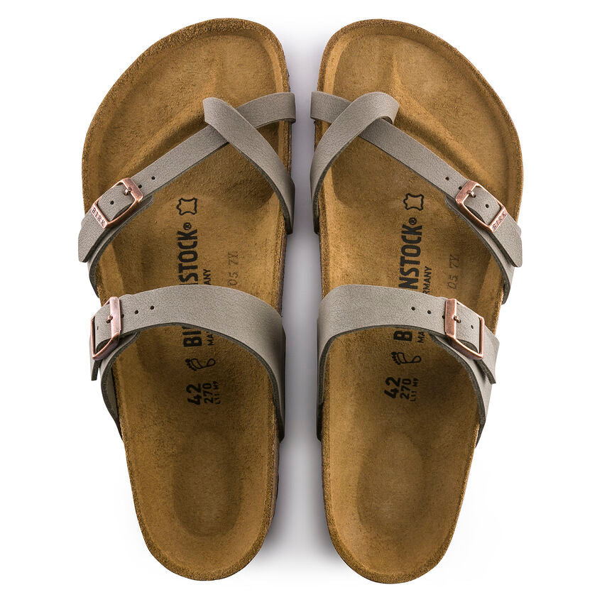 Birkenstock Women's Mayari Birkibuc Sandals - Stone