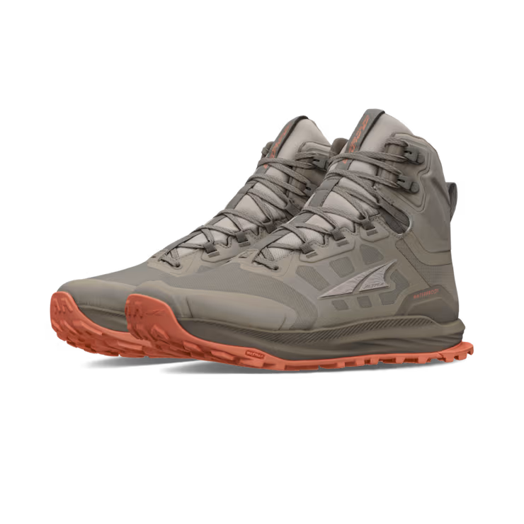 Altra Men's Lone Peak 9 WP Mid, Brown/Taupe