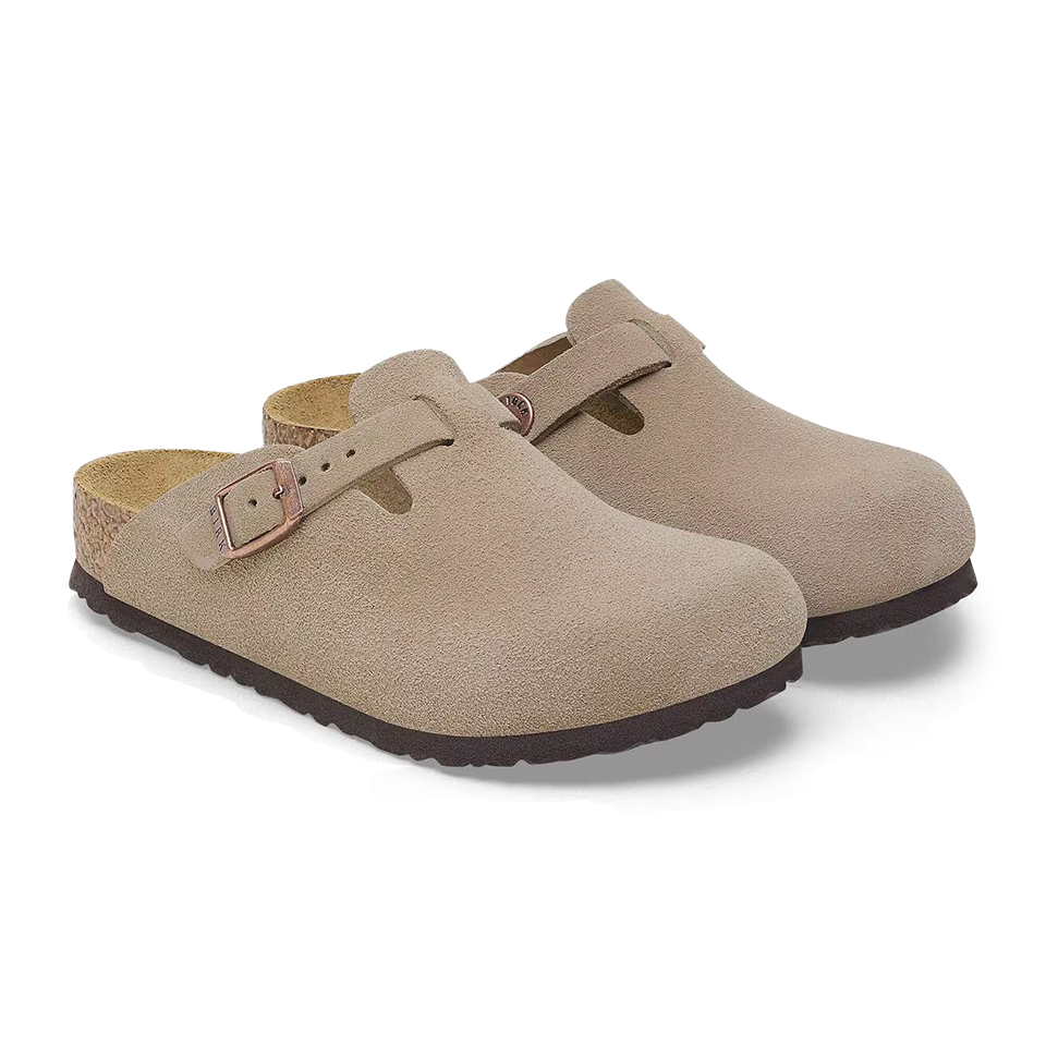 Birkenstock Kids Boston Suede Leather - Taupe